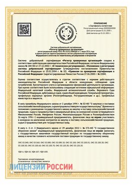 Приложение к сертификату для ИП Микунь Сертификат СТО 03.080.02033720.1-2020